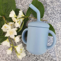 Summerville Organic - Silikonmugg med Sugrör, Stone Blue