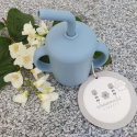 Summerville Organic - Silikonmugg med Sugrör, Stone Blue