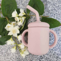 Summerville Organic - Silikonmugg med Sugrör, Pale Mauve