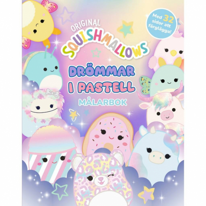 Squishmallows Drömmar i pastell målarbok omslag