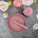 Summerville Organic - Tallrik och Sked i Silikon, Dusty Rose
