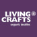 Living Crafts - Handduk i 100 % Ekologisk Bomull Vinröd/Neutral randig
