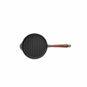 Skeppshult - Grillpanna i Gjutjärn med Handtag i Bok 22 cm
