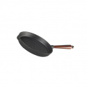 Skeppshult - Grillpanna i Gjutjärn med Handtag i Bok 22 cm