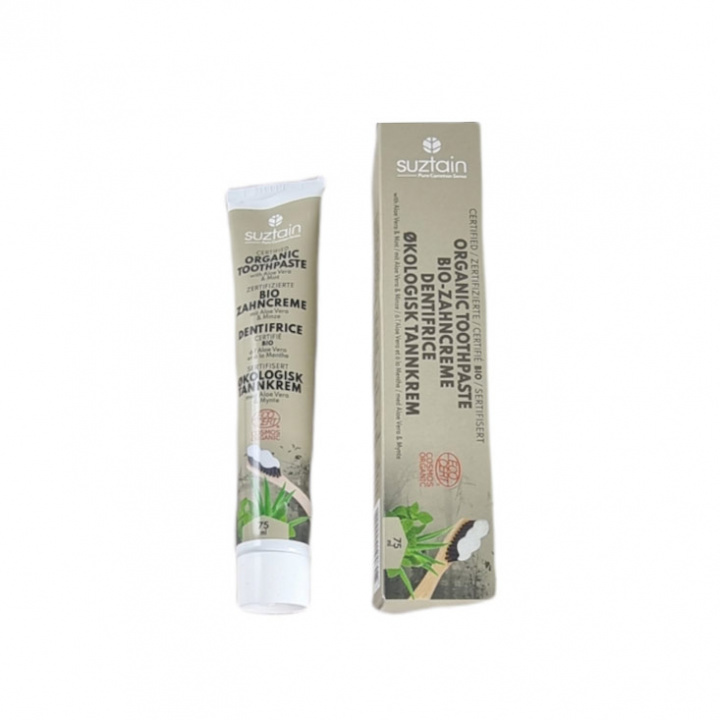 Suztain - Ekologisk Tandkräm Aloe Vera & Mint, Flour