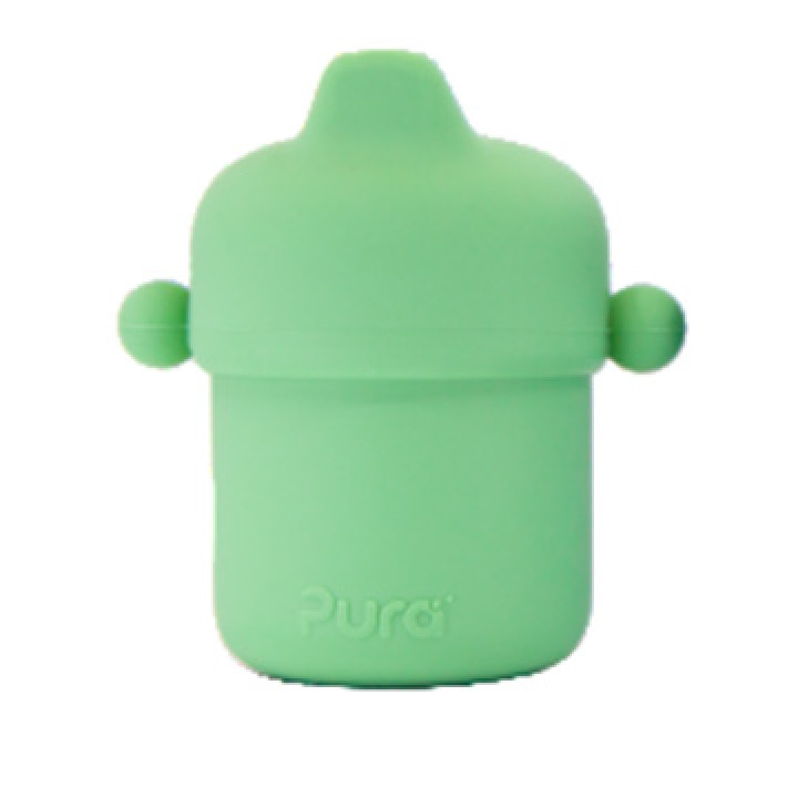 Pura - Sippy Mugg i Silikon, Mintgrön