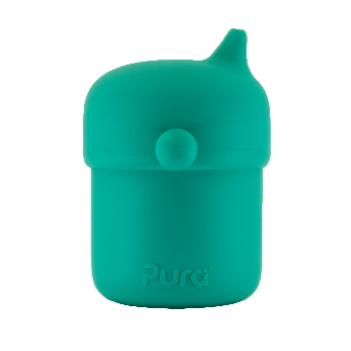 Pura - Sippy Mugg i Silikon, Blågrön
