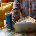 Klean Kanteen - TKWide Rostfri Termosmugg, Corsair, Kaffelock
