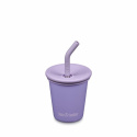 Klean Kanteen - Kids Cup med Sugrör & Silikonlock, Paisley Purple