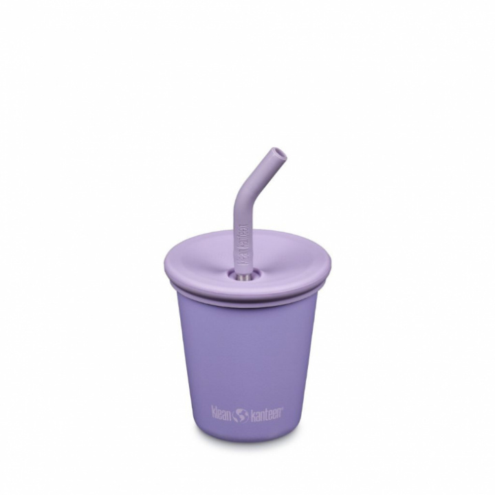  Klean Kanteen - Kids Cup med Sugrör & Silikonlock, Paisley Purple