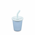 Klean Kanteen - Kids Cup med Sugrör & Silikonlock, Clear Sky