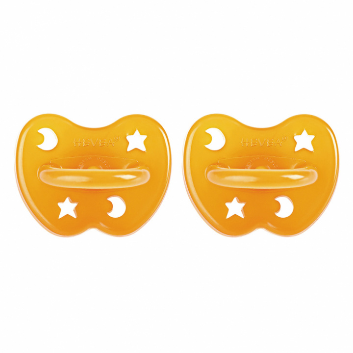 Hevea - Napp i Naturgummi 3-36 mån, 2-Pack, Natur i gruppen Barn / Sköta & Vårda / Nappar hos Rekoshoppen.se (141430100)