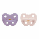 Hevea - Napp i Naturgummi 3-36 mån, 2-Pack, Powder Pink & Lavender