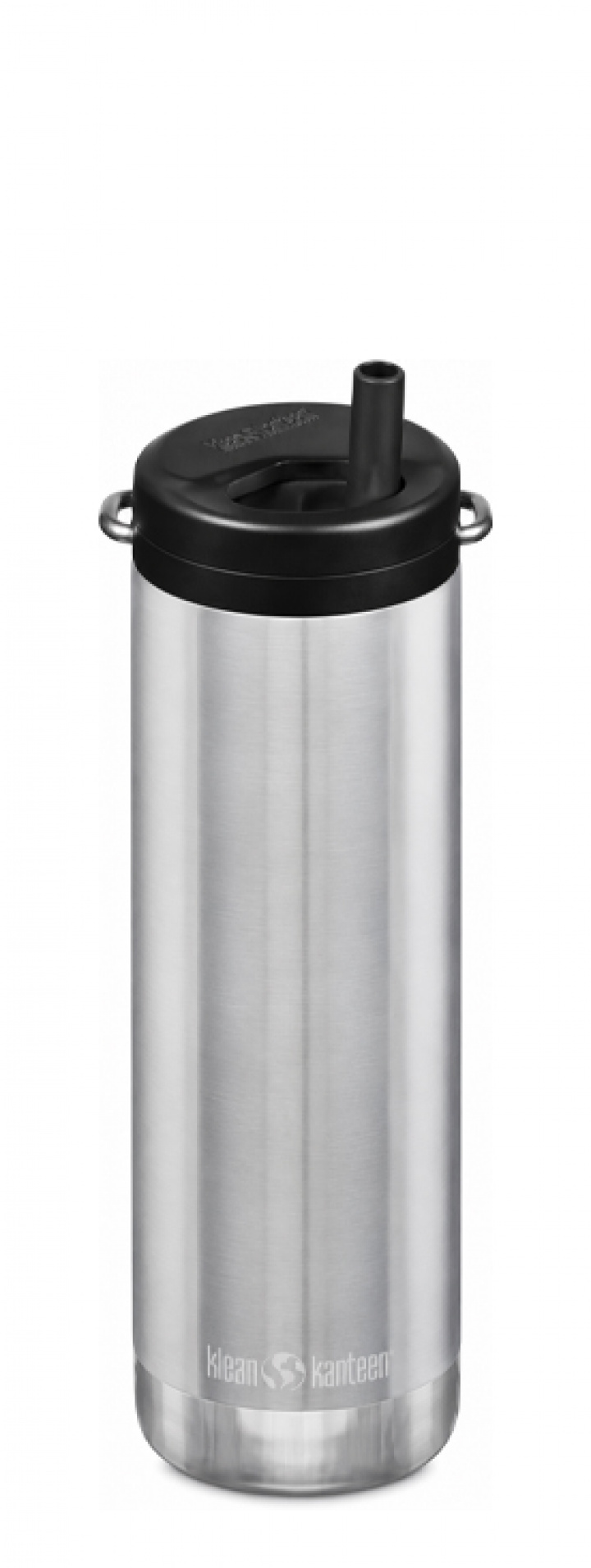 TKWide Rostfri Termosmugg 473 ml, Brushed Wide Twist Cap Skruvlock med Sugrör