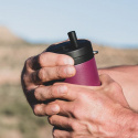 Klean Kanteen - TKWide Rostfri Termosmugg 473 ml, Black Wide Twist Cap Skruvlock med Sugrör 