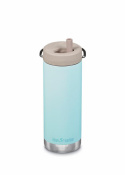 Klean Kanteen - TKWide Rostfri Termosmugg 473 ml, Blue Tint Wide Twist Cap Skruvlock med Sugrör 