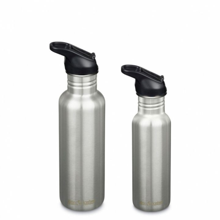 Klean Kanteen - Classic w/Flip Seal Sport Cap, Brushed Stainless