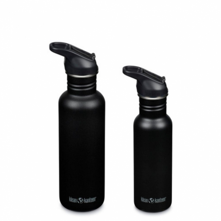 Klean Kanteen - Classic w/Flip Seal Sport Cap, Blac