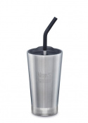 Klean Kanteen - Insulated Tumbler Straw Lid 473 ml, Brushed Stainless