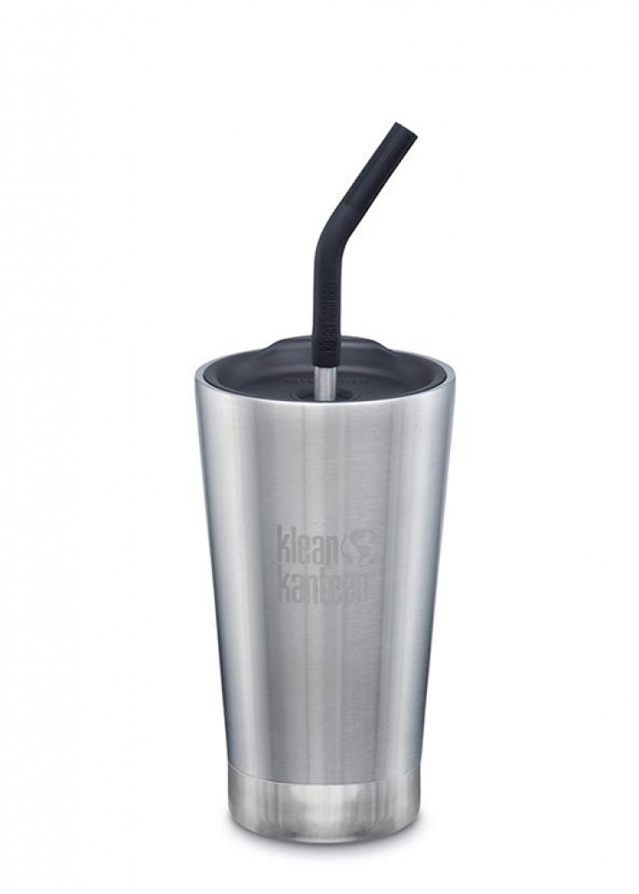 Klean Kanteen - Insulated Tumbler Straw Lid 473 ml, Brushed Stainless