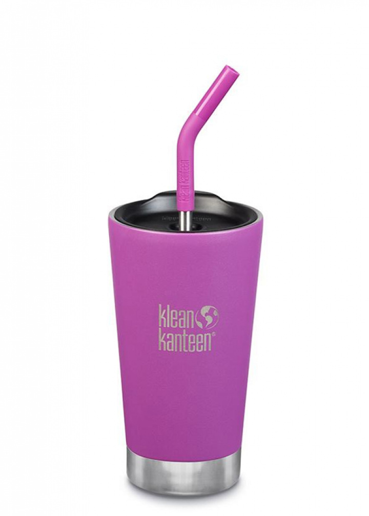 Klean Kanteen - Insulated Tumbler Straw Lid 473 ml, Berry Bright