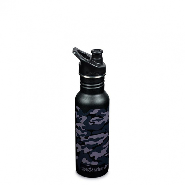 Klean Kanteen - Classic Narrow 532 ml, Black Camo, Sportkork i gruppen Barn / Äta & Dricka / Flaskor & Termosar hos Rekoshoppen.se (148642)