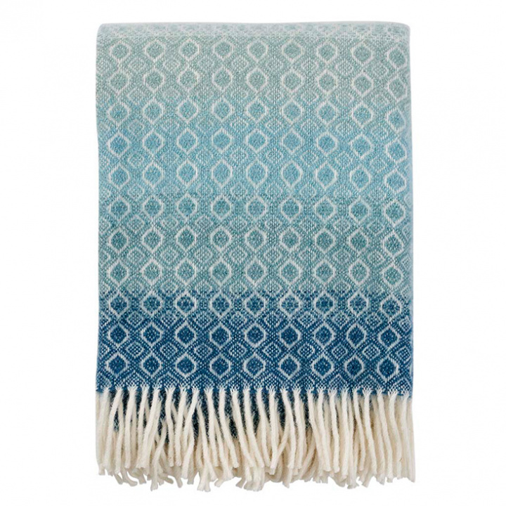 Klippan Yllefabrik - Ullpläd Havanna Aqua multi 130 x 200 cm i gruppen Hemmet / Övrigt / Plädar & Filtar hos Rekoshoppen.se (1682098-08)