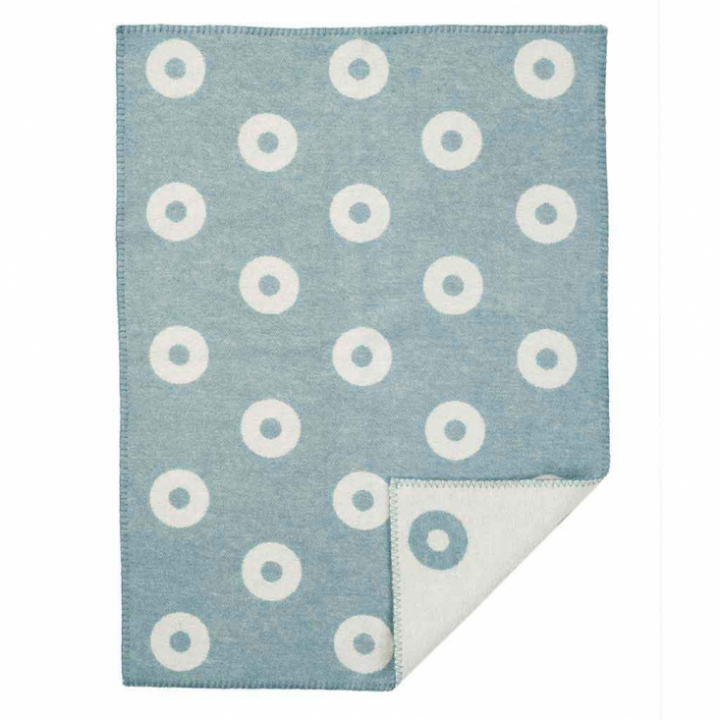 Klippan Yllefabrik - Ullfilt Rings Baby Blå 65 x 90 cm
