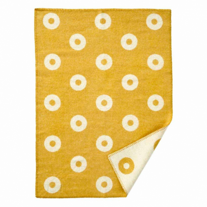 Klippan Yllefabrik - Ullfilt Rings Baby Gul 65 x 90 cm