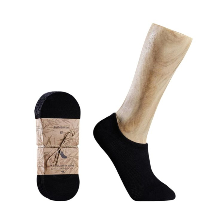 Bambusa - Ankelstrumpor Bambu Svart, 36-44 i gruppen Kläder / Herr / Underkläder / Strumpor hos Rekoshoppen.se (170071)