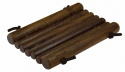Redecker - Tvålkopp Brun, Thermowood/Läder