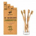 Pandoo - Tandborste  Bambu, 4-Pack, Medium-Soft