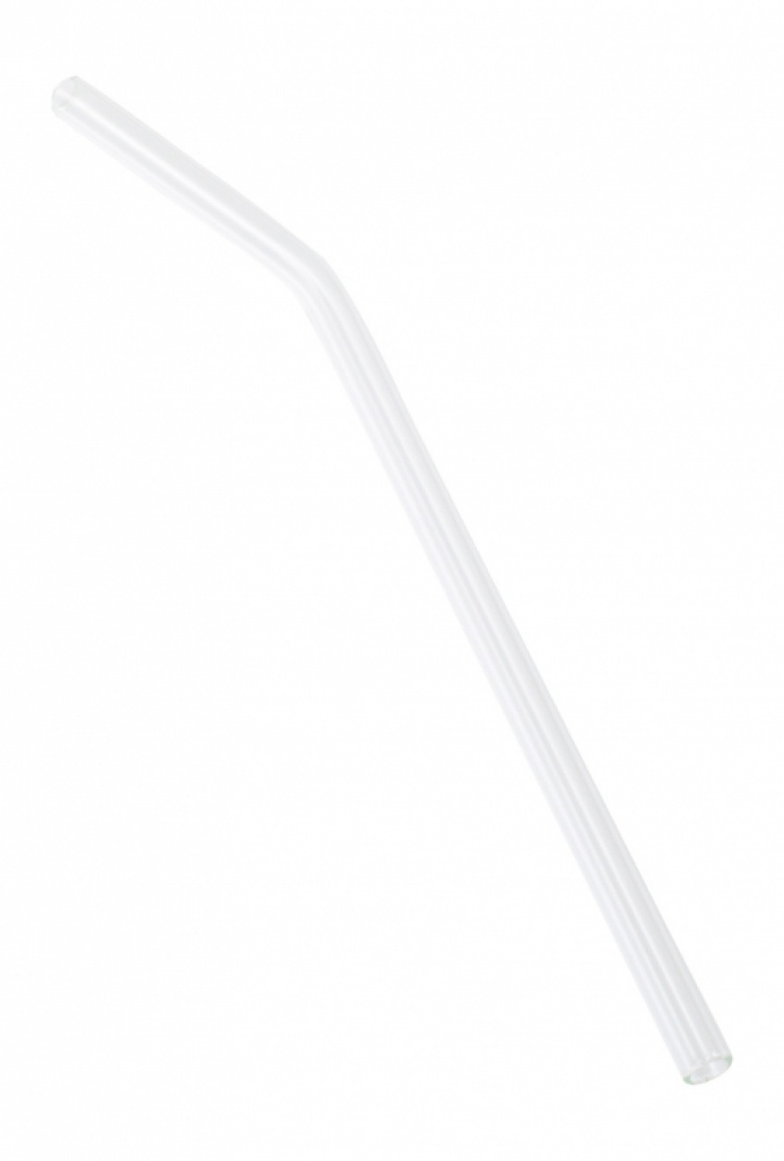 Böjda Sugrör i Borosilikat Glas 21 cm