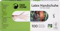 Fair Zone-  Vita Tunna Gummihandskar i Naturlatex S 100 st 