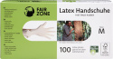 Fair Zone-  Vita Tunna Gummihandskar i Naturlatex M 100 st 