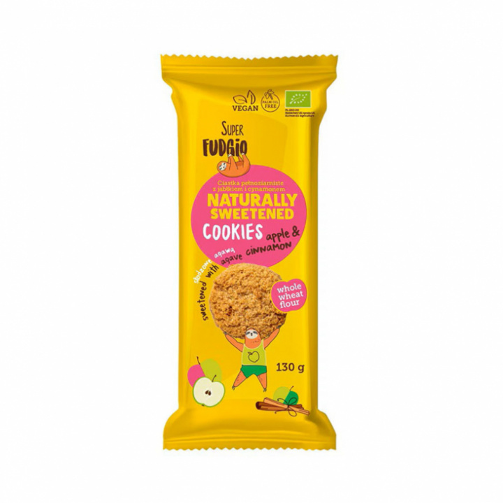 Super Fudgio - Ekologisk & Vegansk Äpple och Kanel Cookies 130g i gruppen Äta & Dricka / Sött & Gott / Choklad hos Rekoshoppen.se (189549)