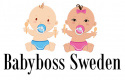Babyboss - Fyrkantigt Matset i Bambu med Sugpropp inkl. Sked, Rosa