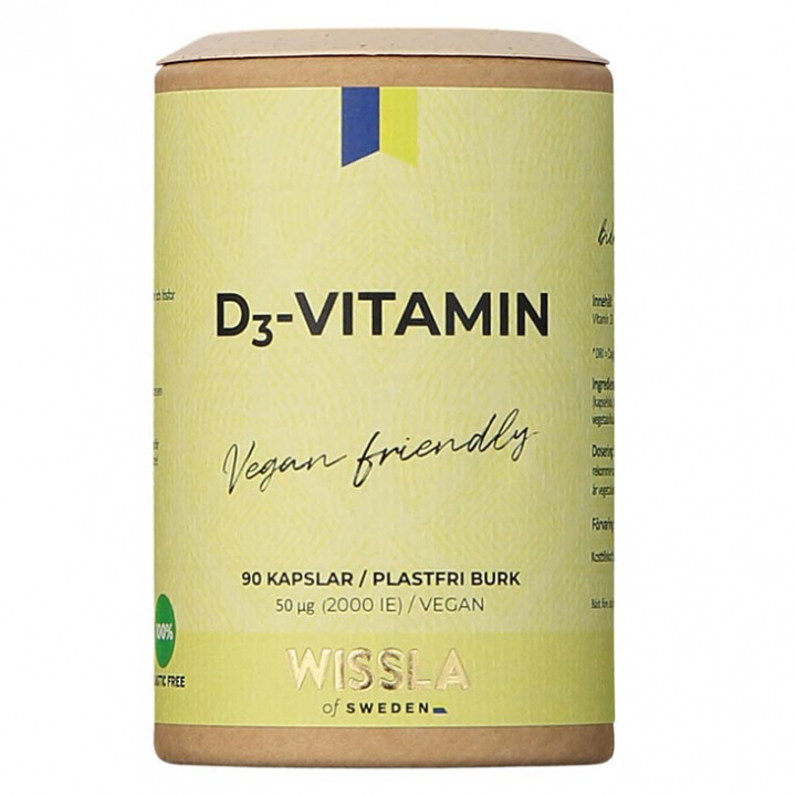 Wissla of Sweden - Vegansk D3-Vitamin 50 µg (2000IE) 90 Kapslar