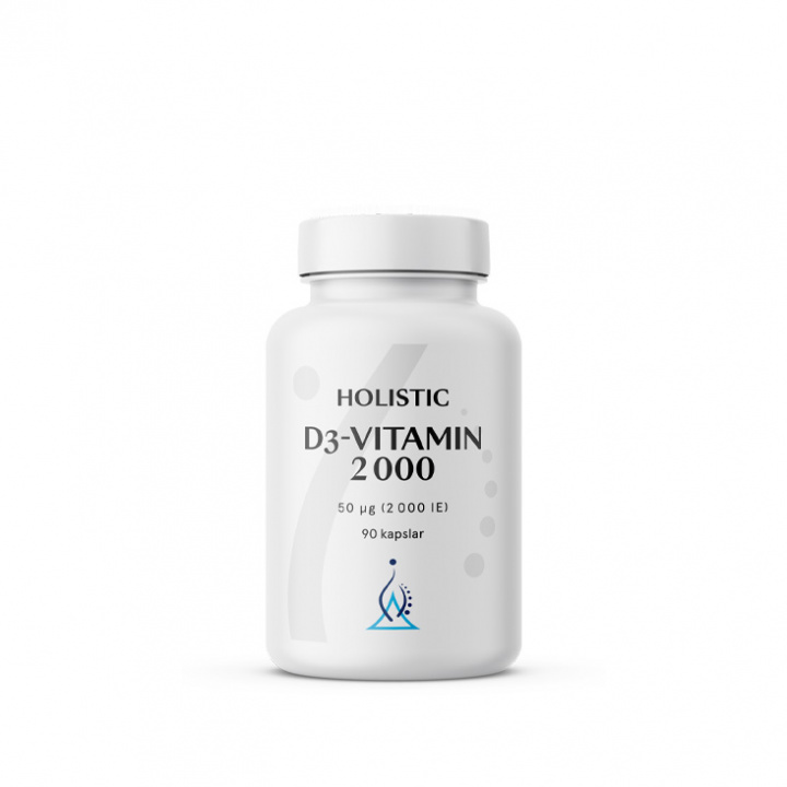 Holistic - D3-Vitamin 2000 IE, 90 Kapslar i gruppen Äta & Dricka / Hälsa / Kosttillskott hos Rekoshoppen.se (2220408)