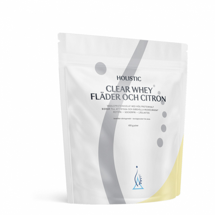 Holistic - Clear Whey vassleproteinisolat fläder och citron, 400g
