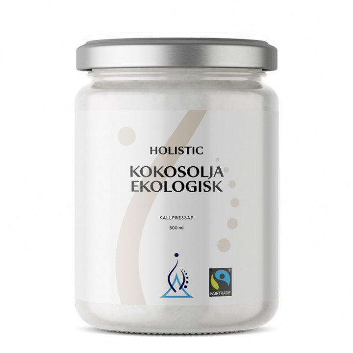 Holistic Kokosolja 500 ml – Ekologisk och Fairtrade Virginolja i gruppen Äta & Dricka / Hälsa / Kosttillskott hos Rekoshoppen.se (222209)