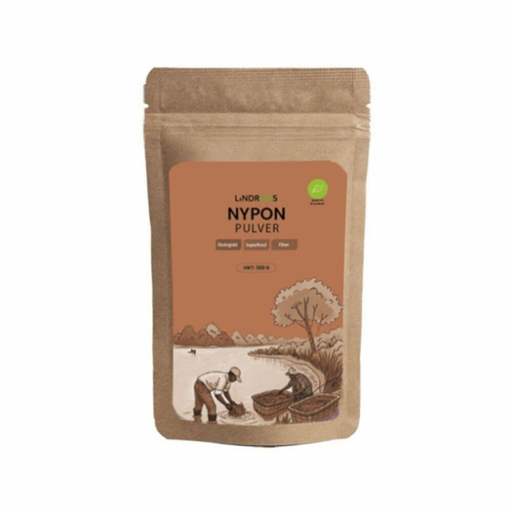 Lindroos ekologiskt nyponpulver 300g i påse