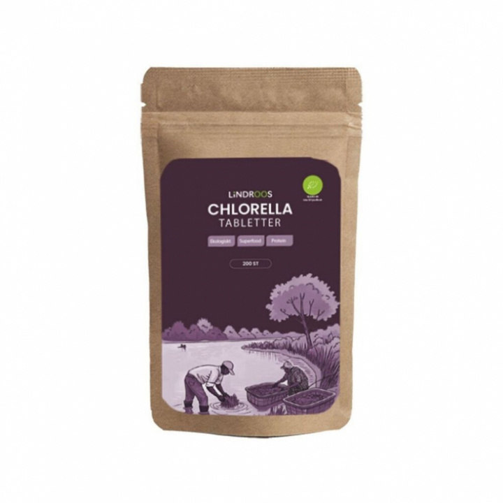 Burk med Lindroos Chlorella EKO tabletter