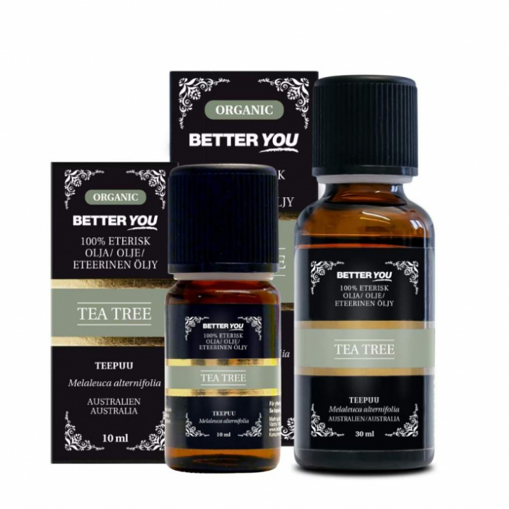 Flaska med eterisk Tea treeolja 