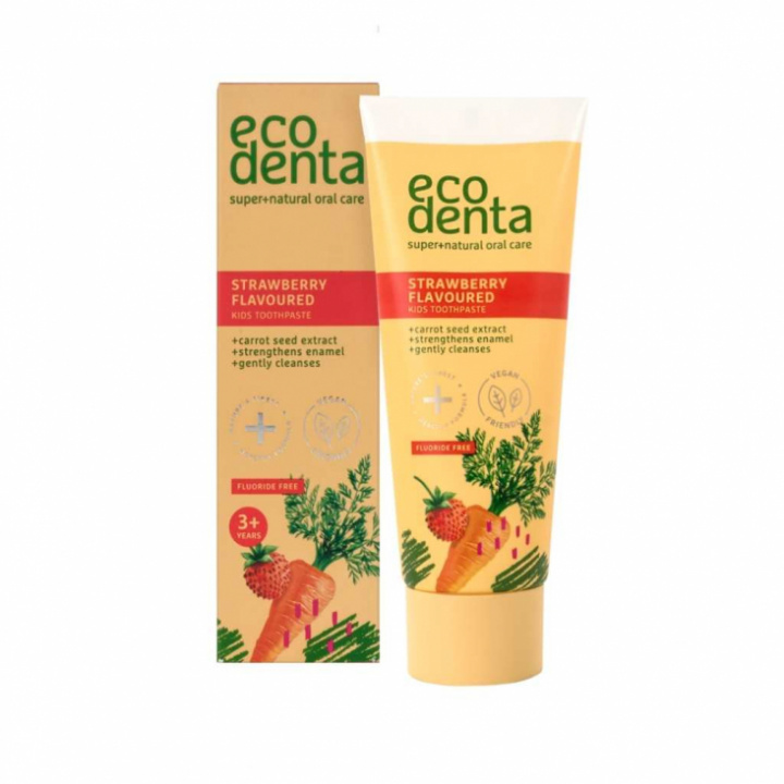 EcoDenta - Naturlig Barntandkräm, Strawberry
