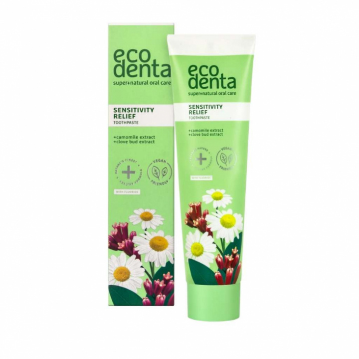EcoDenta - Naturlig Tandkräm, Sensitivity Relief, Camomile & Clove