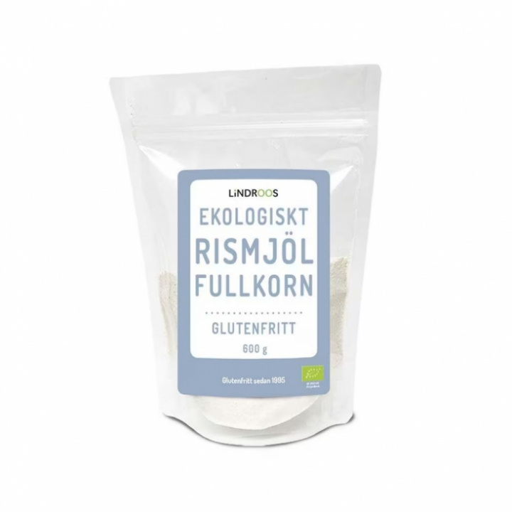 Lindroos - Rismjöl Fullkorn, EKO, 600g