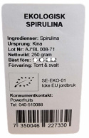 Powerfruits - Ekologisk Spirulina, 250g
