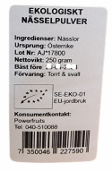 Powerfruits - Nässlor Pulver Ekologiskt, 250g