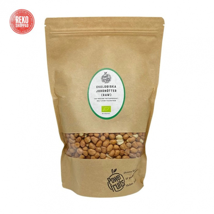 Rekofynda - Powerfruits Ekol Jordnötter Raw, 1kg KORT DATUM i gruppen Äta & Dricka / Skafferi / Nötter & Frö hos Rekoshoppen.se (2322)